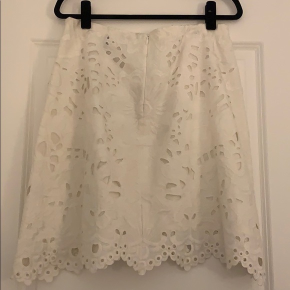 Theory scallop hem white eyelet skirt - Picture 3 of 5